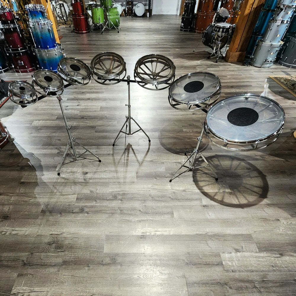Used Vintage Remo Roto Tom 7pc Set w/Stands & Cases eBay