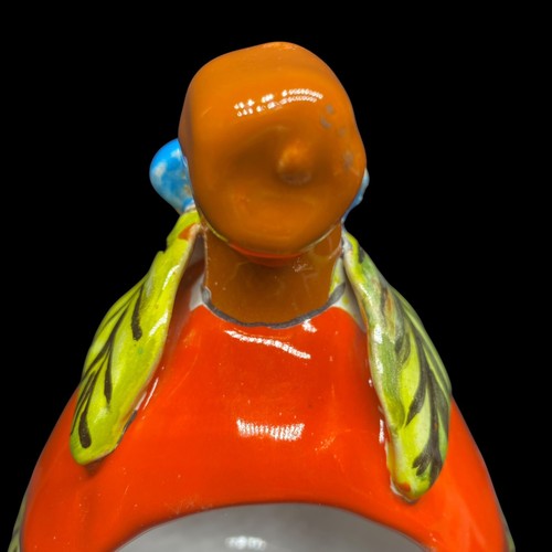 Mexican Folk Art Pottery Jack O Lantern Candle Holder Hand Painted Bright Floral - Picture 8 of 20