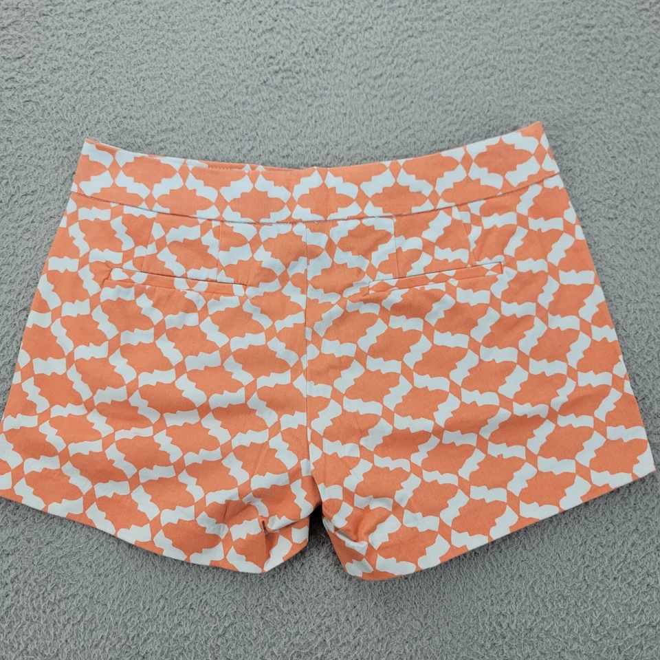 Shorts J Crew Feminino 0 Laranja Branco Elástico Chino Short Casual - Imagem 2 de 4