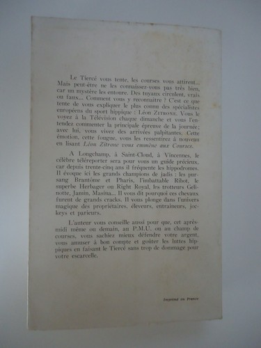 Léon Zitrone vous emmène aux courses à l'ère du Tiercé-Del Duca- 1962- EO- Signé - Picture 13 of 13