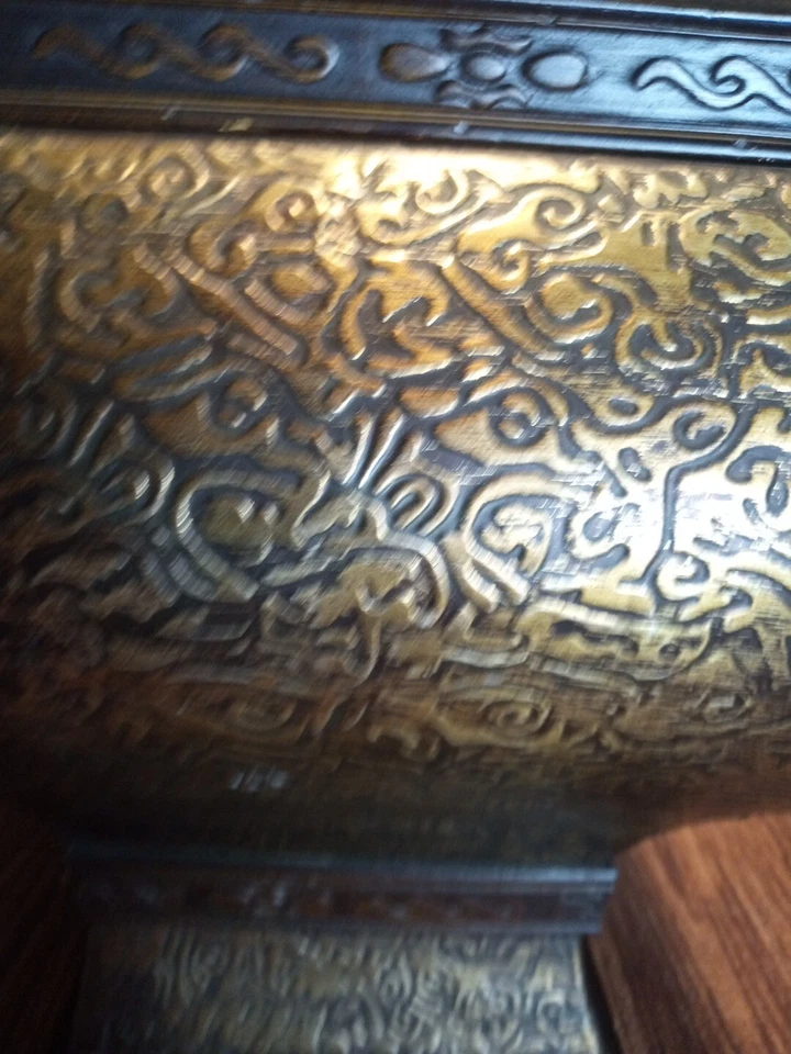 Caja Cubierta Decorativa de Mesa y Tapa Extraíble Cubierta de Madera con Latón Laminado Foto 2 de 4