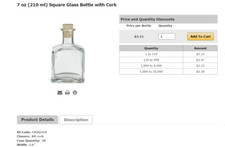 7.5 oz glass bottle with cork