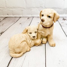 Country Artists Seth & Bruno Labs Labrador Dogs Puppies Puppy Figurine Barkers
