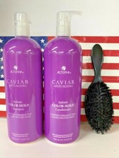 Alterna Caviar anti aging color hold shampoo Conditioner liter Brush