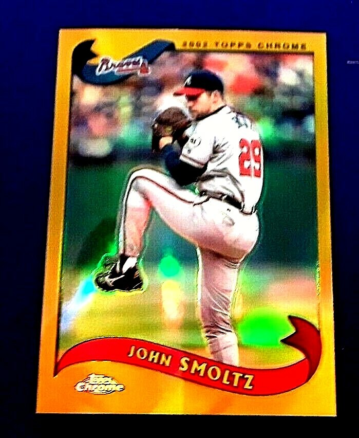 2002 TOPPS CHROME JOHN SMOLTZ GOLD REFRACTOR #145  MINT