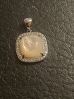 Sterling Silver Mother Of Pearl Slide Pendant