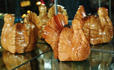TIMMY WOODS ウッドバッグ 木製 アート 保存袋 カード タグ付 TIMMY WOODS THANKSGIVING TURKEY HAND CARVED BAG CLUTCH MINAUDIERE