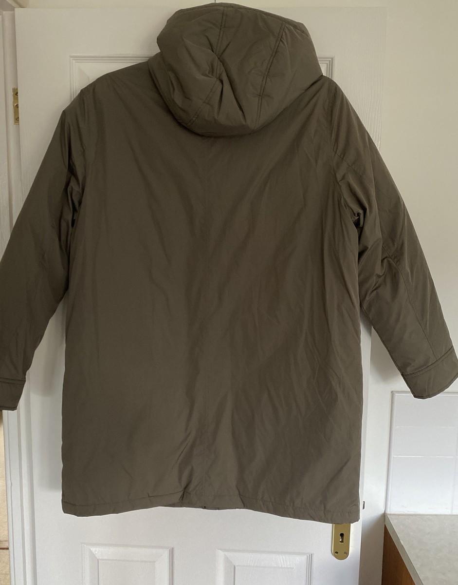 AUTOGRAPH M&S MENS MOLE BROWN DOWN & FEATHER HOODED PUFFER PARKA  