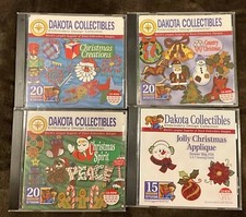  83-Dakota Collectibles Embroidery CD Lot Of 4 Christmas Designs Pk 2