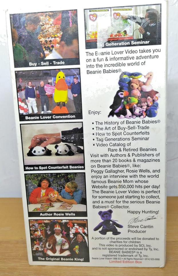 Beanie Lover Video Vol. 1 Collector's Edition 1988 (VHS) Sealed New