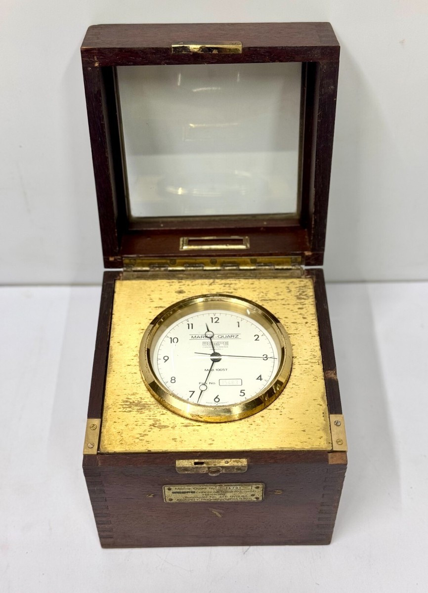 Timepiece Wempe Portable Chronometer Hamburg Marine Quarz Wooden