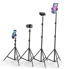  iPad Tripod Stand Floor Stand, Height Adjustable Foldable Tripod Stand  