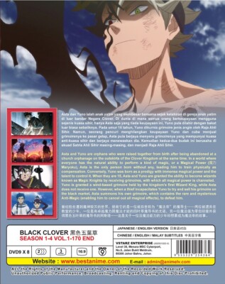 DVD Anime Black Clover Complete Boxset Season 1+2+3+4 (1-170 End