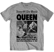 Queen News Of The World 40th Anniversary Front Page T-Shirt NEW OFFICIAL