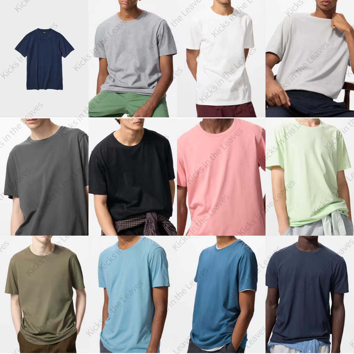 Uniqlo SUPIMA Cotton Crew Neck T-Shirt 12 Colors XS-4XL (Japanese