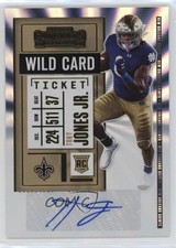 2020 Panini Contenders Wild Card Ticket Tony Jones Jr #232 Rookie Auto RC 11ci. rookie card picture
