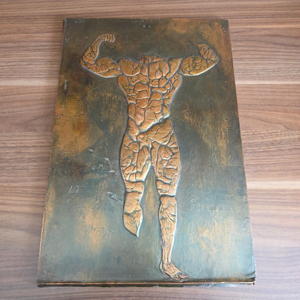 3D Wandbild Wanddeko Bild Metall Bodybuilder Fitness Gym 40 x 27cm Retro Vintage - Bild 2 von 4