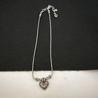 Vintage Brighton Shot Thru The Heart Pendant Necklace Silver Plated - Retired — photo 5