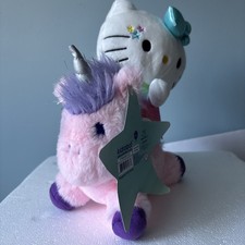 Hello Kitty Riding Unicorn Plush 13" Kidrobot Sanrio Rainbow Pink 2023