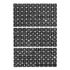 Universal 160PCS DIY Customize Switch Panel Stickers For Dash Board GPS Horn