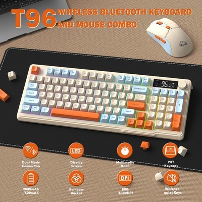 FREEWOLF T96 Wireless Gaming Keyboard and Mouse Combo Dual-Mode FREEWOLF T96 Wireless Gaming Keyboard and Mouse Combo Dual-Mode