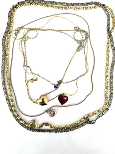 Vintage Costume Jewelry lot Necklaces signed PHT  6 pieces