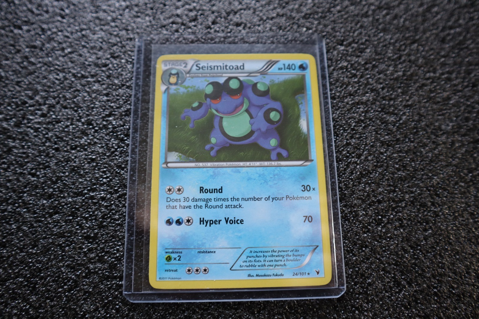 Seismitoad 24/101 Noble Victories Regular Pokémon Card TCG Near Mint Rare