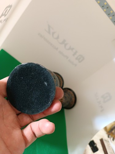 2 candelabros vintage de laca de madera azul dorado y negro de 5,5" - Imagen 8 de 17