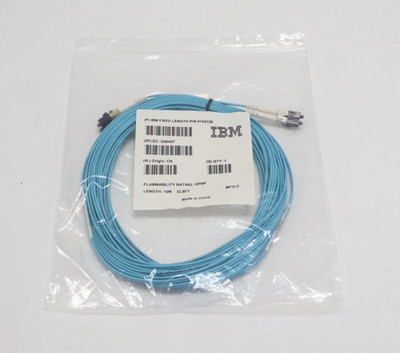 IBM 41V2120 10M (32.8FT) LC-LC OM3 Fiber Optic Patch Cable Blue OFNP 41V2120