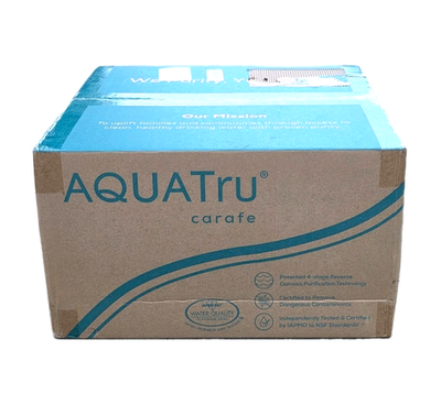 #ad AQUATRU Carafe Countertop Reverse Osmosis Water Purifier FILTER STATUS UNKOWN $149.99