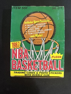 1987-88 Fleer Basketball Empty Display Wax Box Mint No Packs Michael Jordan *2