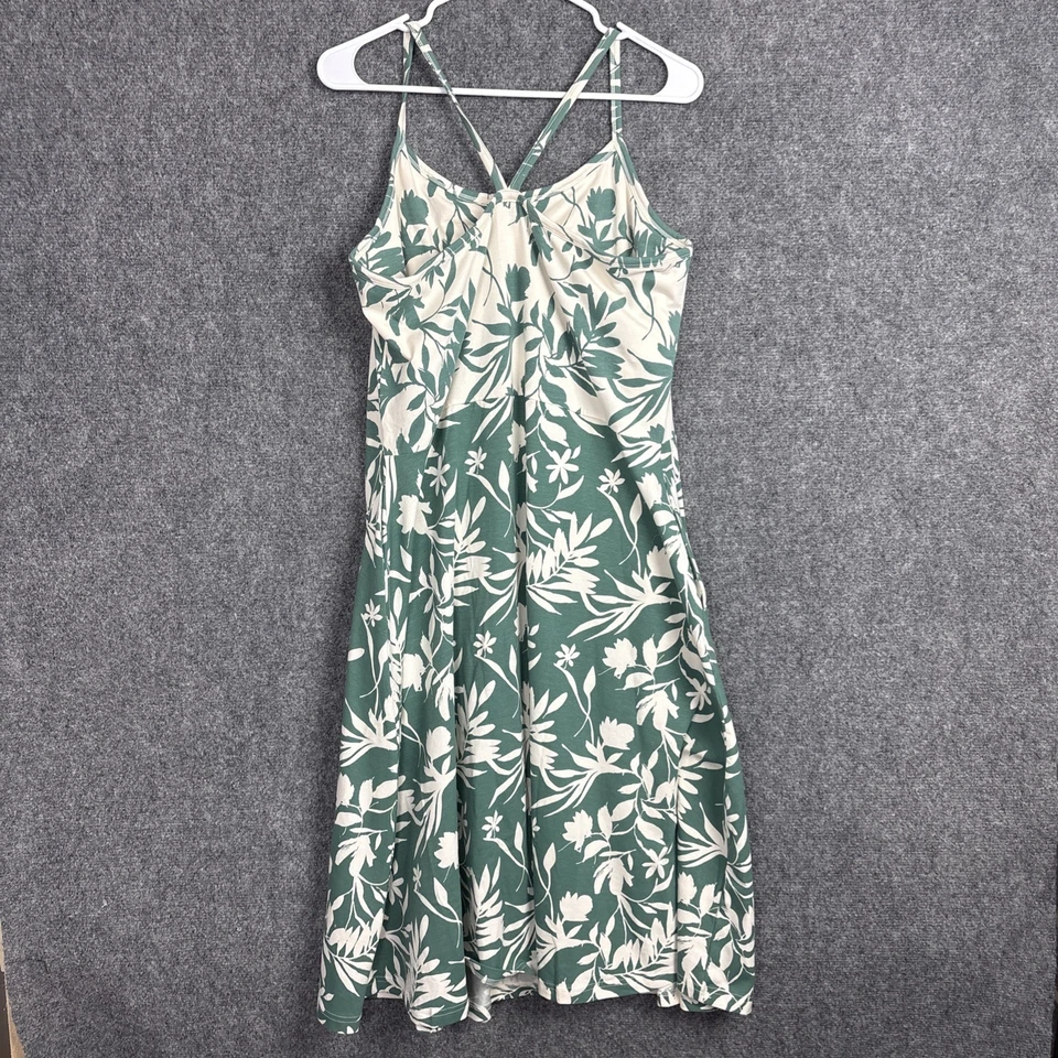 Pact Dress Womens Size XXL Green Floral Beach Tropical Stretch Vacation Organic - Image 2 of 4