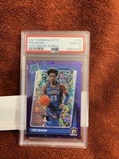 2021 Donruss Optic #168 Tre Mann Fast Break Purple Rated Rookie (RC) /95 PSA 10