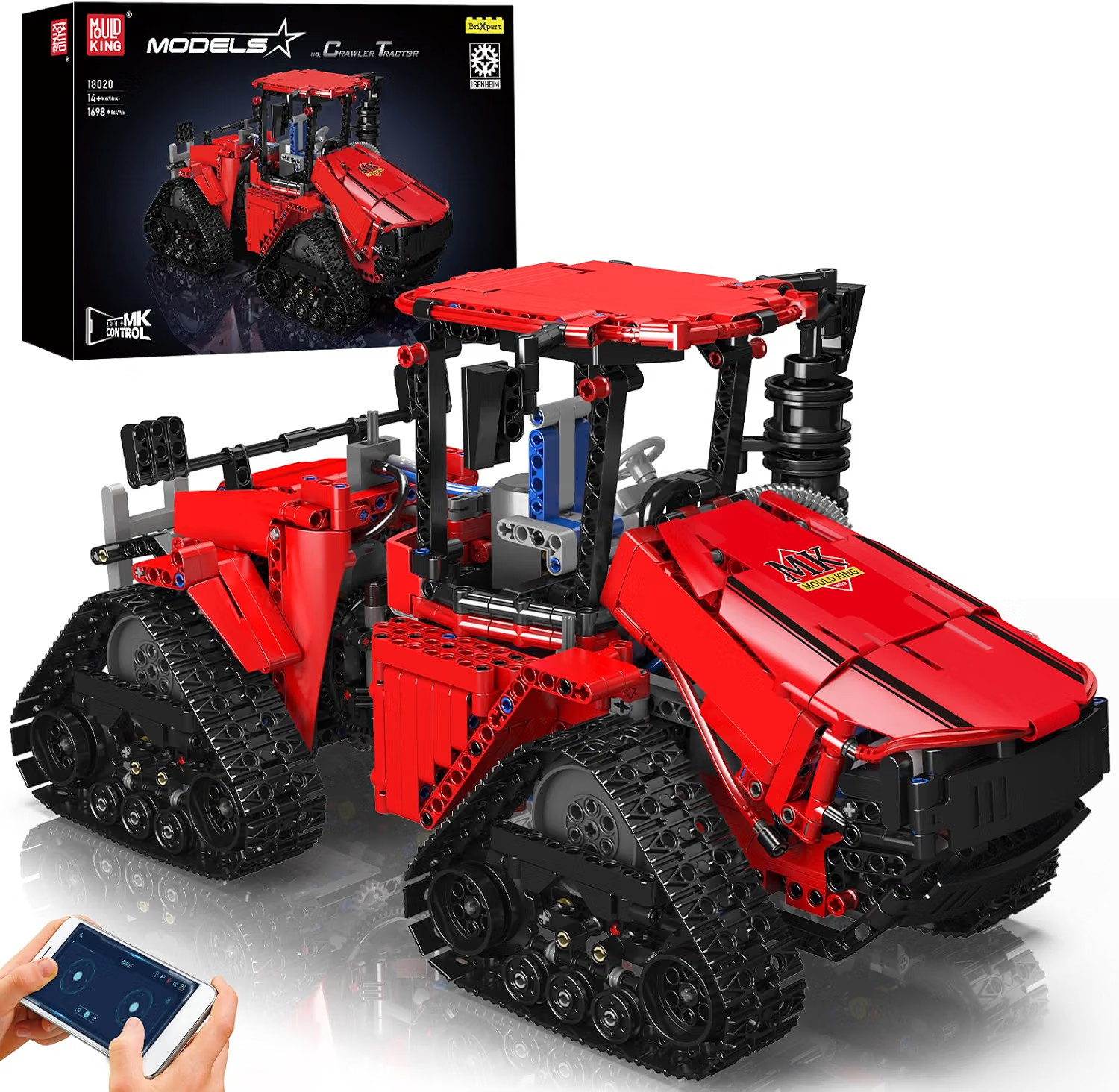 MOULD KING 18020 – Remote Controlled Pneumatic Crawler Tractor | 1,769 Pcs NEW