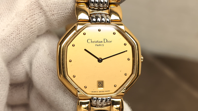 Christian Dior 45.134 Gold Silver Two-Tone Quartz Men's Watch