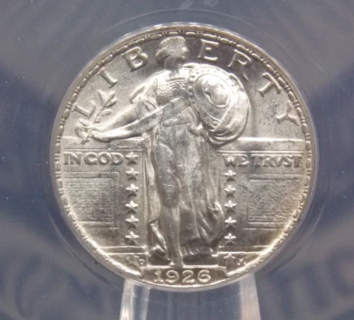 1926 "D" Standing Liberty Quarter 25c ANACS MS63 #022 Unc BU Uncirculated ECC&C