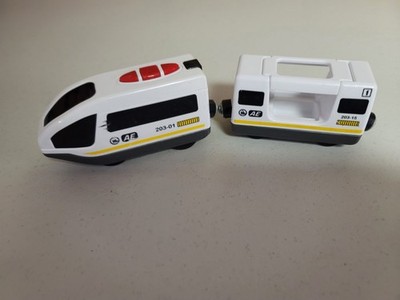 Wooden Railway Passenger Train Battery Powered Forward & Reverse Train w Light
