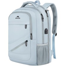 Haze Blue 17 Inch Laptop Backpack with USB Port - Ideal for Travel and Work