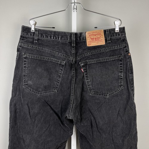 Vintage Levi's 560 Loose Fit Black Denim Jeans Mens 38x32 Tapered Leg Y2K USA - Picture 6 of 10