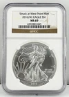 2016-W $1 American Silver Eagle NGC MS69 1 oz Coin Struck at West Point Mint