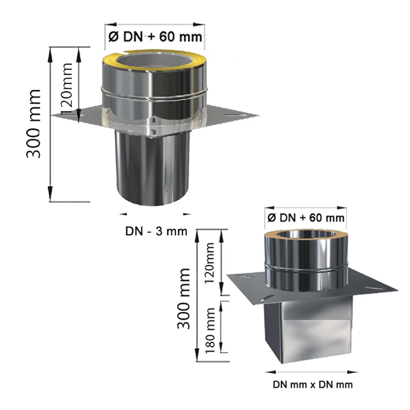 Edelstahl Kaminverlängerung Schornsteinverlängerung Kaminerhöhung DW 80-200 mm - Bild 2 von 4