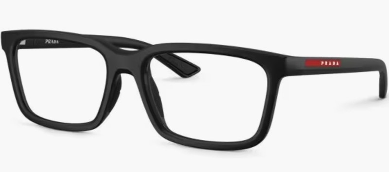 PRADA LINEA ROSSA PS 02SV 1BO1O1 Matte Black Demo Lens 54 mm Men's Eyeglasses