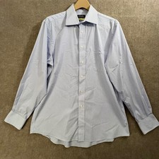 Chaps Men's Dress Shirt Comfort Stretch Wrinkle Free Regular Fit Stripe 16 34/35