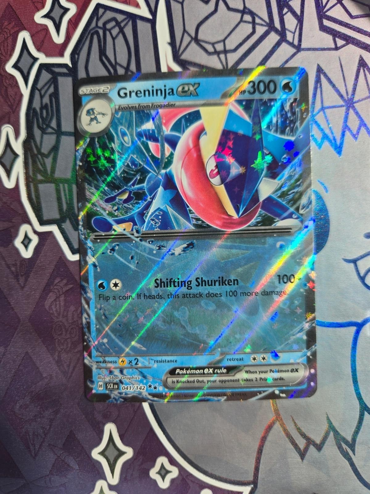 Greninja ex 41/142 Double Rare Stellar Crown Pokemon Holo Near Mint
