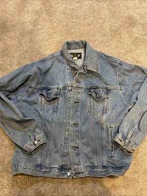 Vintage 90 s Harley Davidson Denim Jean Jacket Size Xtra Large