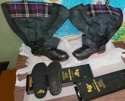 Doc Martens Phina BLACK Sz 7 Walking Dead Carol's Boots 2 PR AirWair Insoles