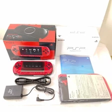 Sony PSP-3000 Red Black Console Excellent Screen Value Pack PlayStation Portable