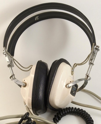Tested Working - SANSUI Model SS-2 Vintage Stereo Headphones White