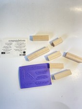 Stampin' Up Cling Stamp Set-NEW various types of congratulations , wood mount
