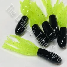 1.5" Original Crappie Jig Tube™ 50 pack    Black/Chartreuse Sparkle